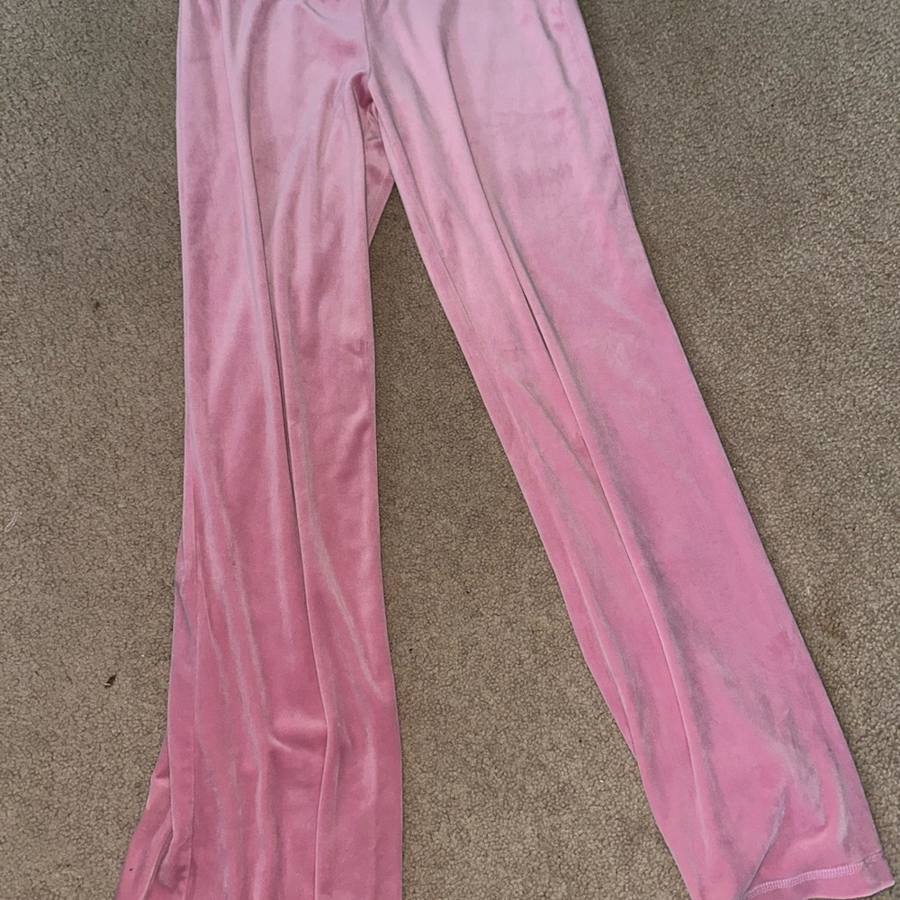 Pink velour juicy set